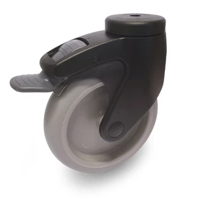 Apparathjul Ø100Centrumhål, bromsTermogummiGlidlager