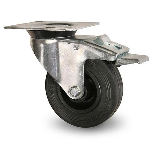 Industrihjul - Svart gummibana