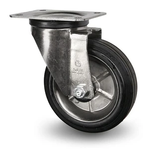 Industrihjul - Gummibana med plåtfälg