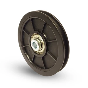 Linhjul Ø117 Svart. Kullager.