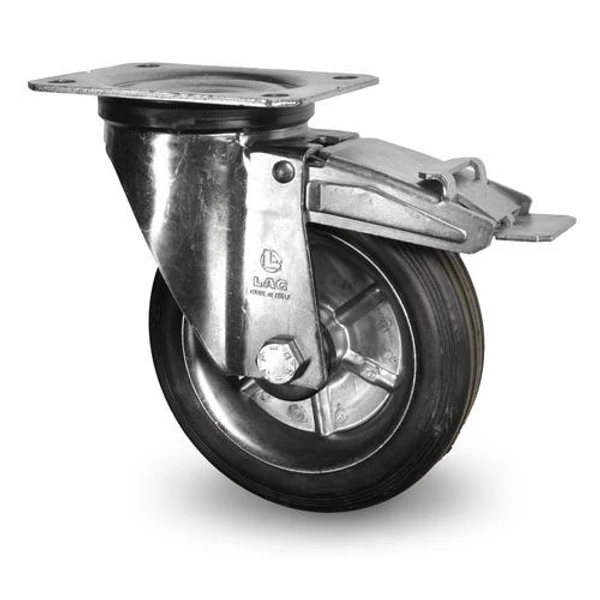 Industrihjul - Gummibana med plåtfälg