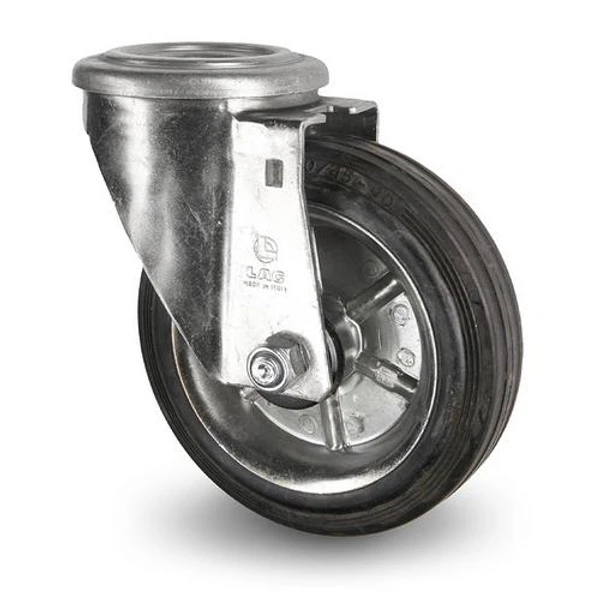 Industrihjul - Gummibana med plåtfälg