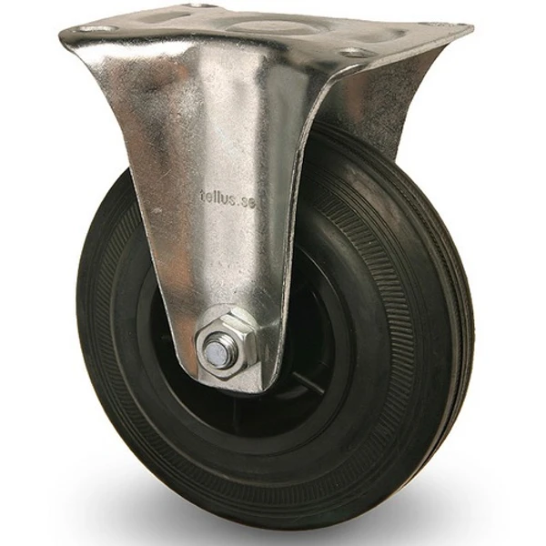 Industrihjul - Svart gummibana