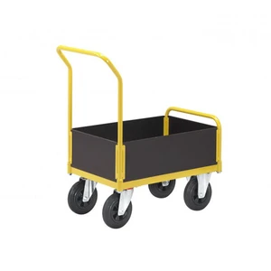 Lagervagn m. plyfaflak  Låga plyfasidor  Vikt: 32 kg  Maxlast: 400 kg  Finns i flera storlekar